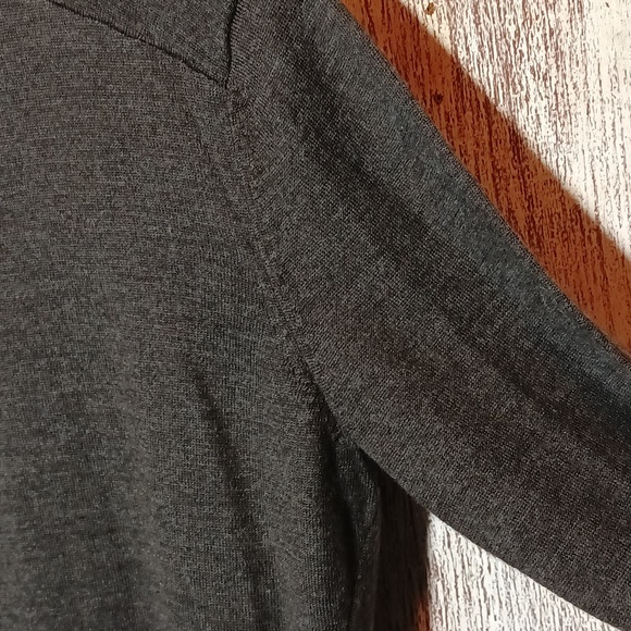 Smartwool taupe brown merino wool blend 1/2 zip pullover ribbed cuffs/hem Medium - Picture 5 of 12